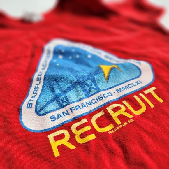 Rabbit Skins Baby Bodysuit | NASA Starfleet Academy Graphic | Red | Size 24 M - Picture 2 of 7